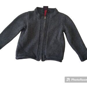 Sweater Jacket Full Zip Grey Metallic Long Sleeve 9 - 12 Month Cynthia Rowley